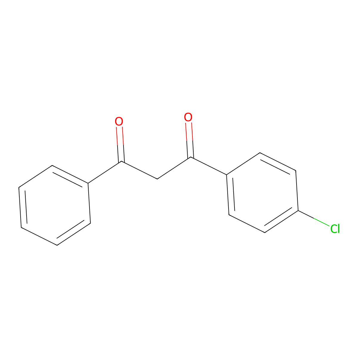 1-(4-Chlorophenyl)-3-phenyl-1,3-propanedione molecular structure, CAS 17059-59-5