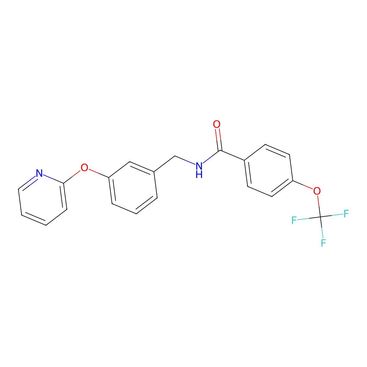 N-(3-(pyridin-2-yloxy)benzyl)-4-(trifluoromethoxy)benzamide molecular structure, CAS 1705919-82-9