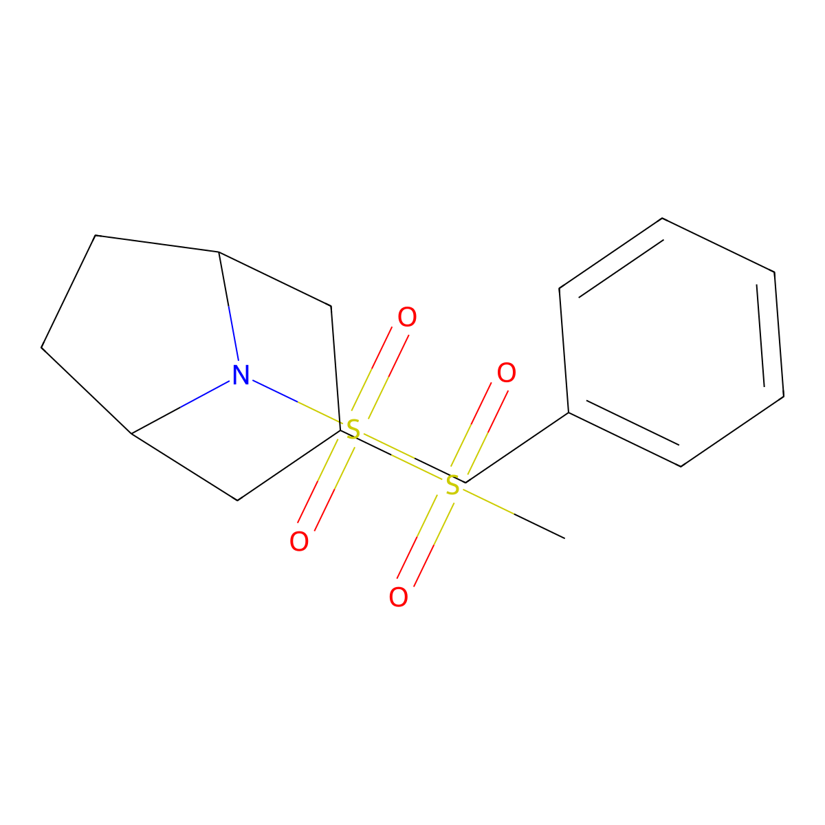 (1R,5S)-8-(benzylsulfonyl)-3-(methylsulfonyl)-8-azabicyclo[3.2.1]octane molecular structure, CAS 1705921-72-7