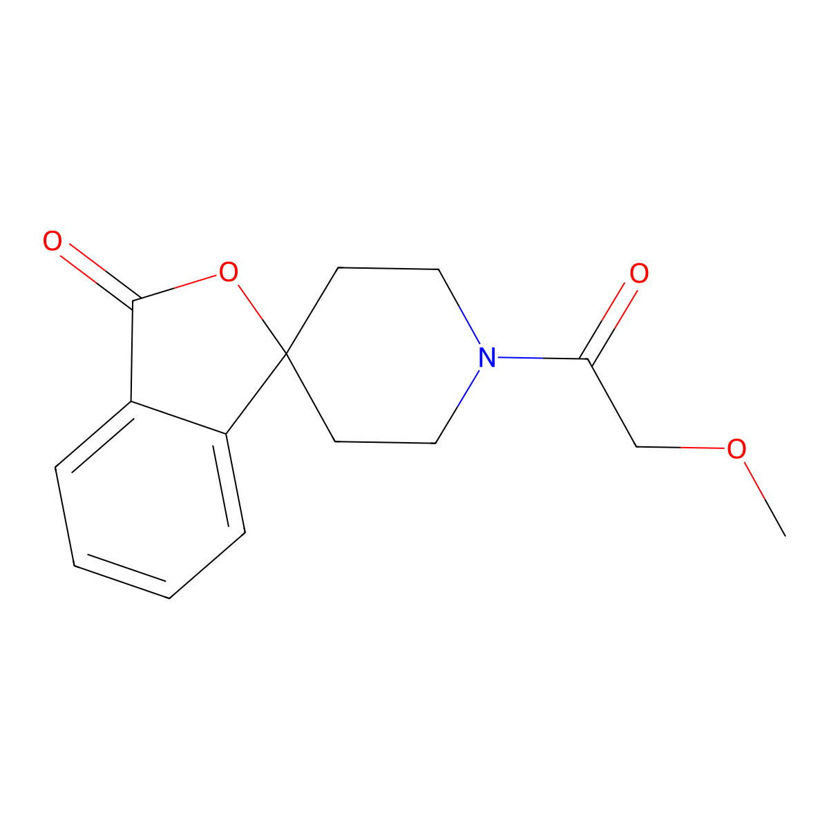 1'-(2-methoxyacetyl)-3H-spiro[isobenzofuran-1,4'-piperidin]-3-one molecular structure, CAS 1705923-37-0