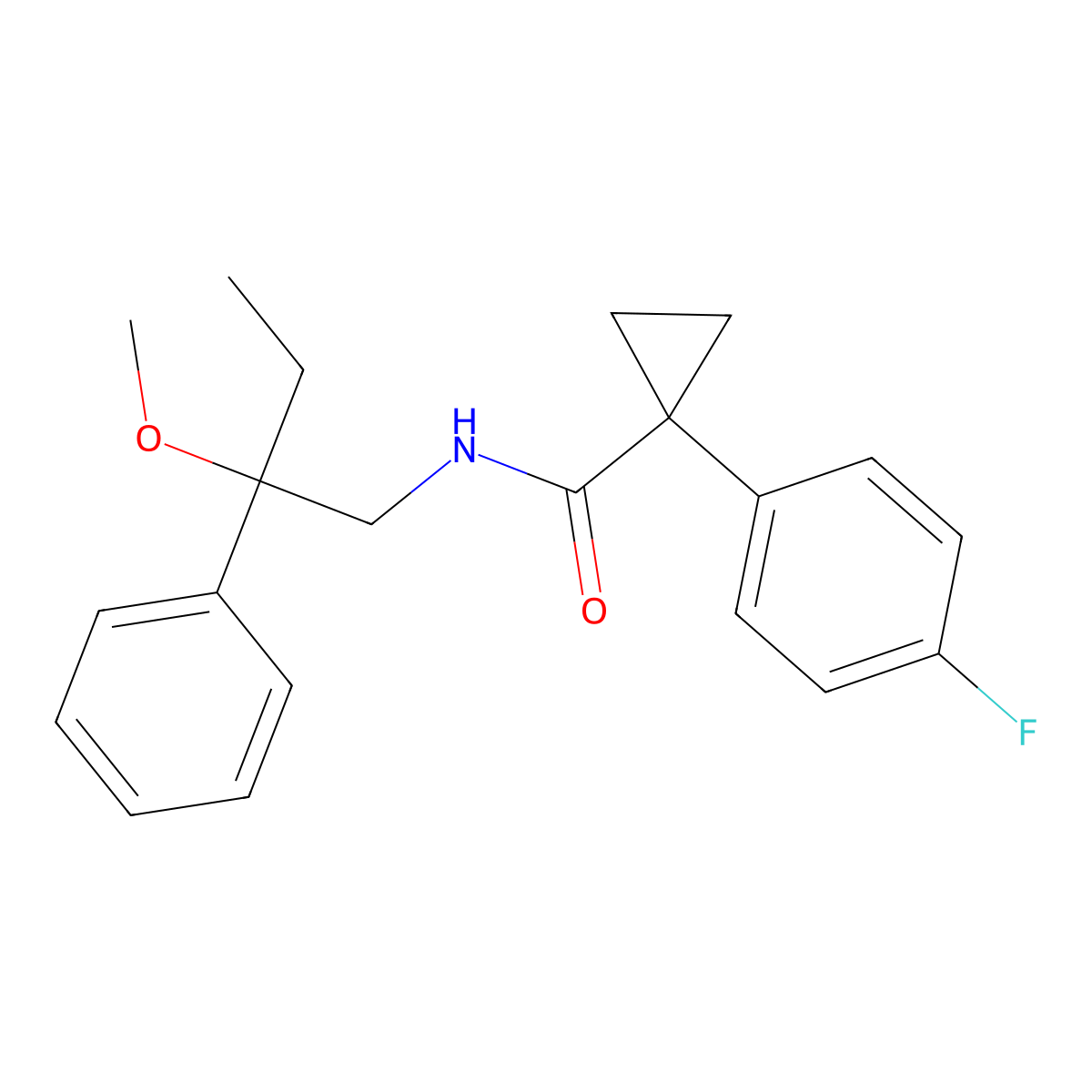 1-(4-fluorophenyl)-N-(2-methoxy-2-phenylbutyl)cyclopropanecarboxamide molecular structure, CAS 1705924-16-8