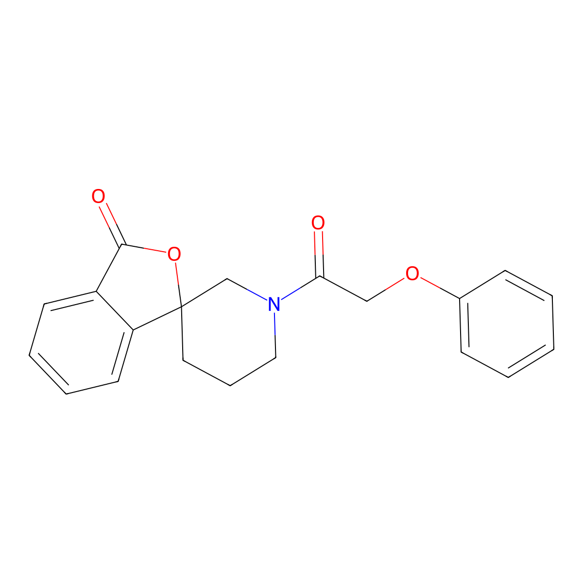 1'-(2-phenoxyacetyl)-3H-spiro[2-benzofuran-1,3'-piperidine]-3-one molecular structure, CAS 1705970-12-2