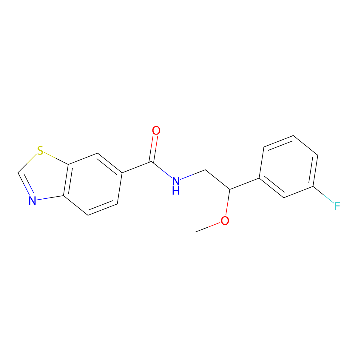 N-(2-(3-fluorophenyl)-2-methoxyethyl)benzo[d]thiazole-6-carboxamide molecular structure, CAS 1705971-68-1