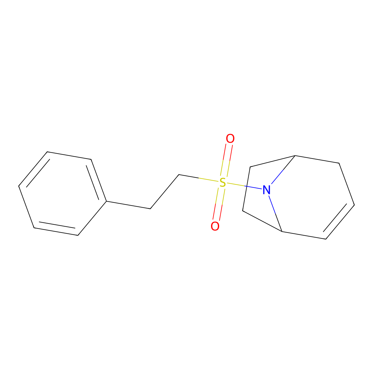 (1R,5S)-8-(phenethylsulfonyl)-8-azabicyclo[3.2.1]oct-2-ene molecular structure, CAS 1705978-53-5