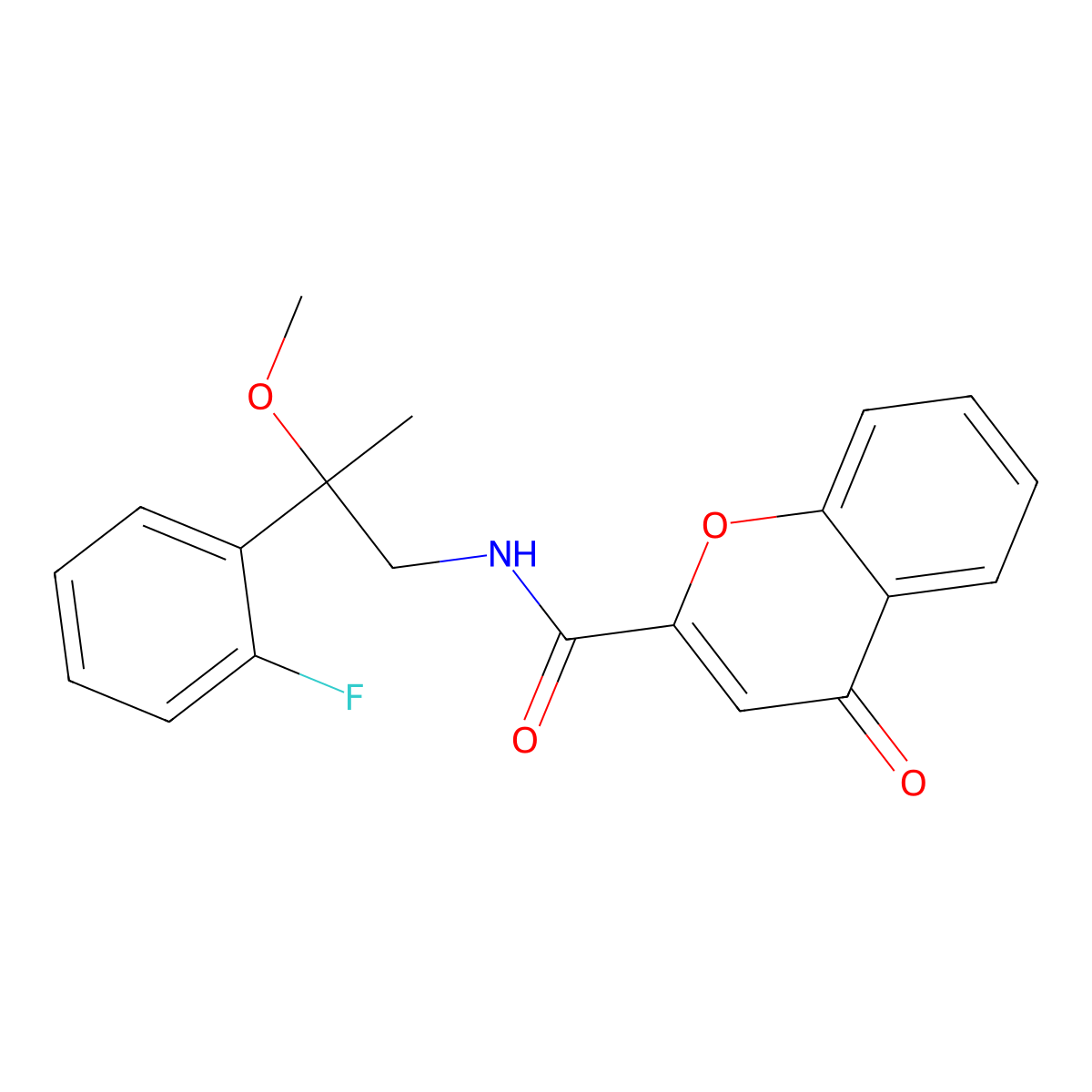 N-(2-(2-fluorophenyl)-2-methoxypropyl)-4-oxo-4H-chromene-2-carboxamide molecular structure, CAS 1705986-96-4
