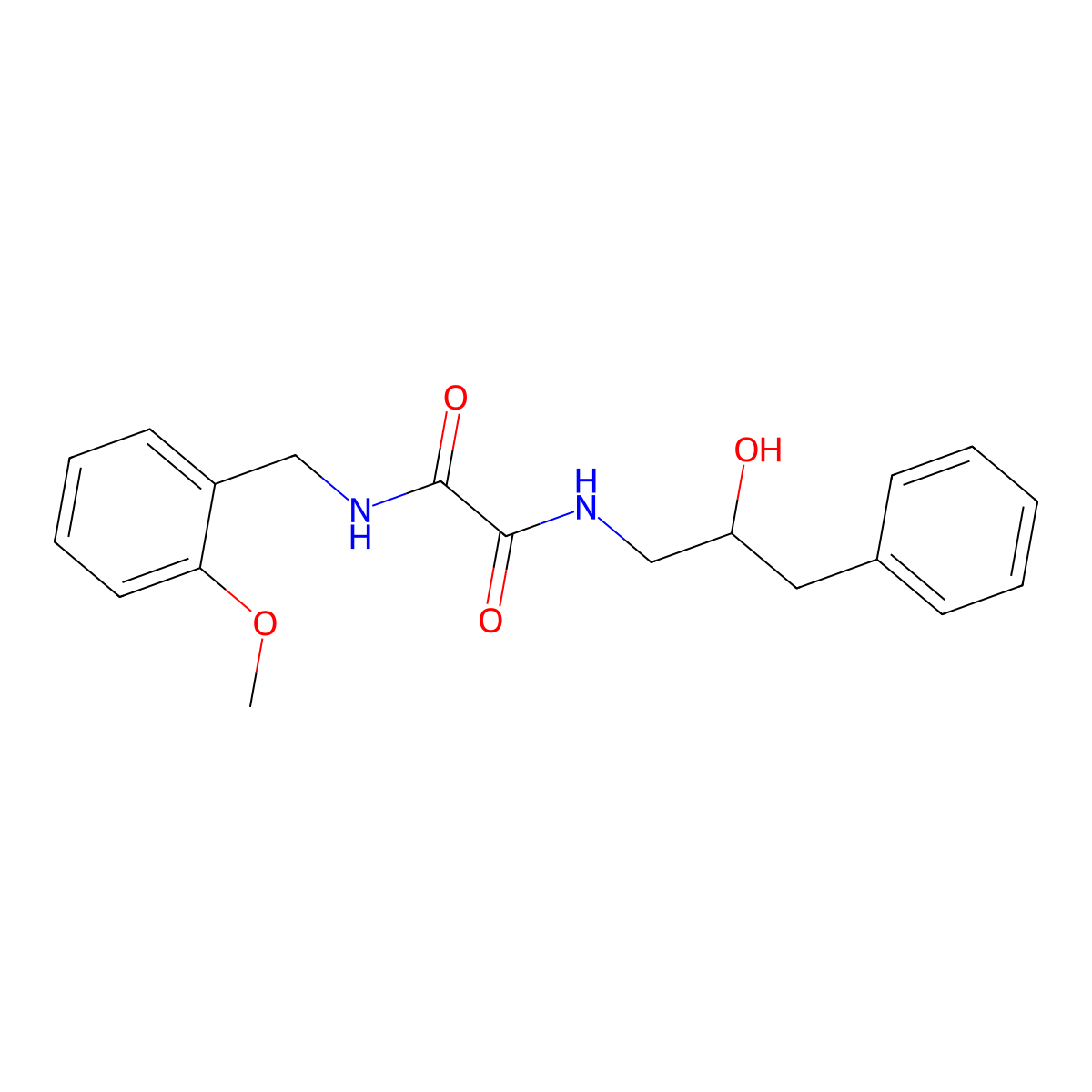 N1-(2-hydroxy-3-phenylpropyl)-N2-(2-methoxybenzyl)oxalamide molecular structure, CAS 1705997-01-8