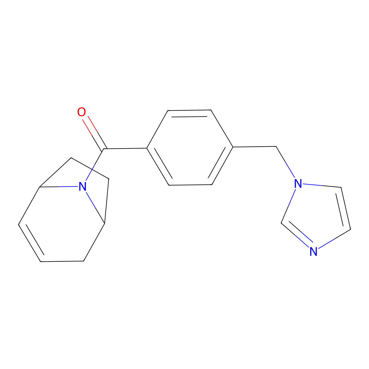 (4-((1H-imidazol-1-yl)methyl)phenyl)((1R,5S)-8-azabicyclo[3.2.1]oct-2-en-8-yl)methanone molecular structure, CAS 1705998-28-2
