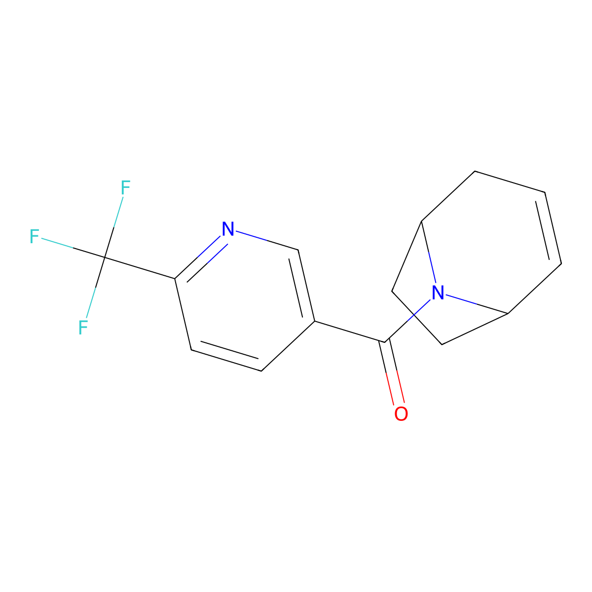 8-[6-(Trifluoromethyl)pyridine-3-carbonyl]-8-azabicyclo[3.2.1]oct-2-ene molecular structure, CAS 1705998-41-9
