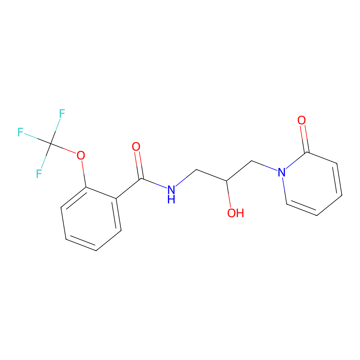 N-(2-hydroxy-3-(2-oxopyridin-1(2H)-yl)propyl)-2-(trifluoromethoxy)benzamide molecular structure, CAS 1705998-66-8