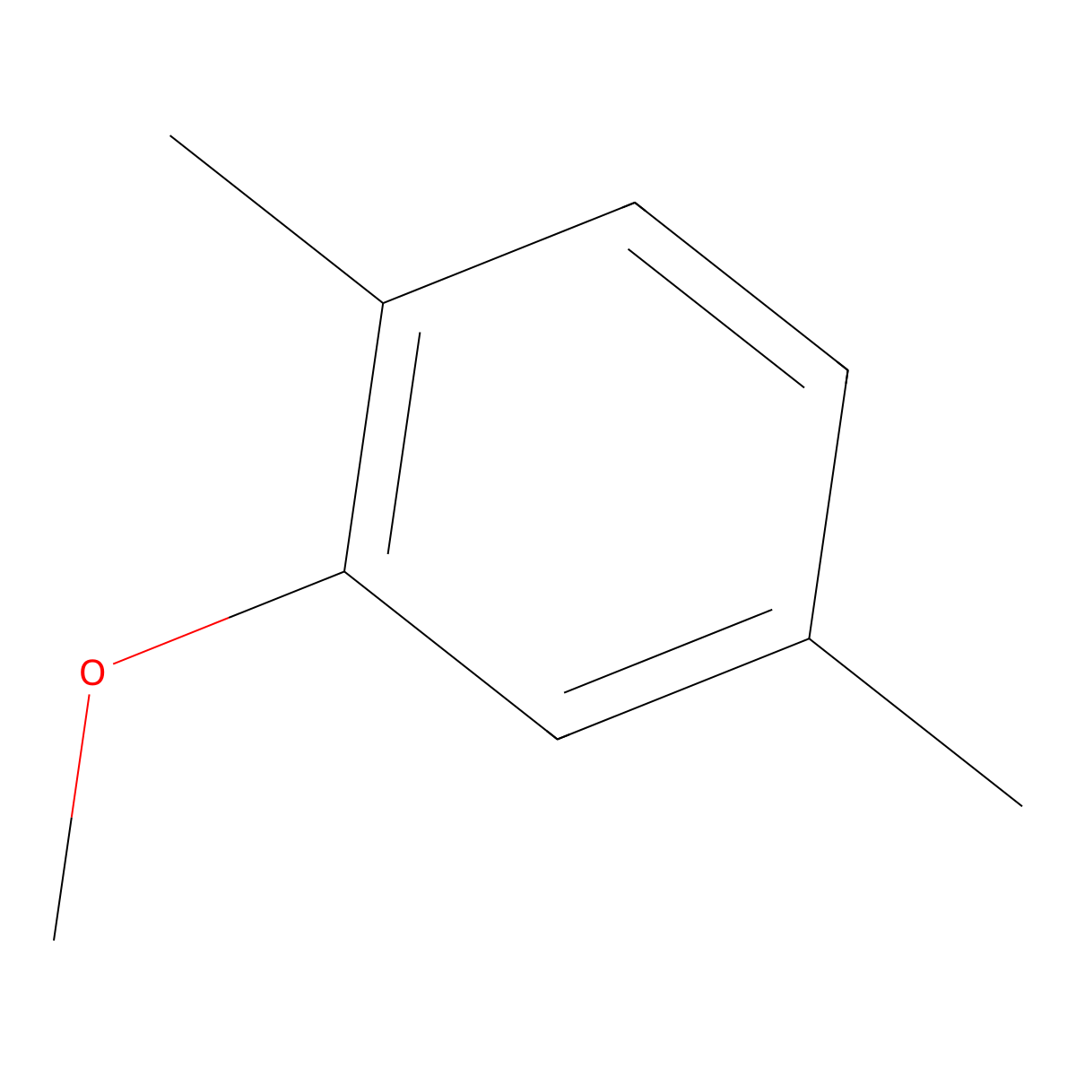 2,5-Dimethylanisole molecular structure, CAS 1706-11-2