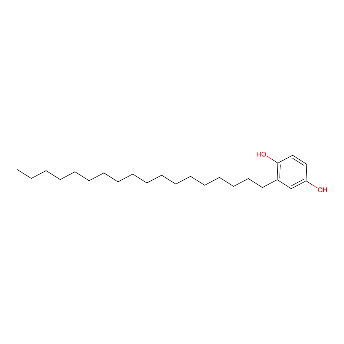1,4-Benzenediol, 2-octadecyl- molecular structure, CAS 1706-70-3