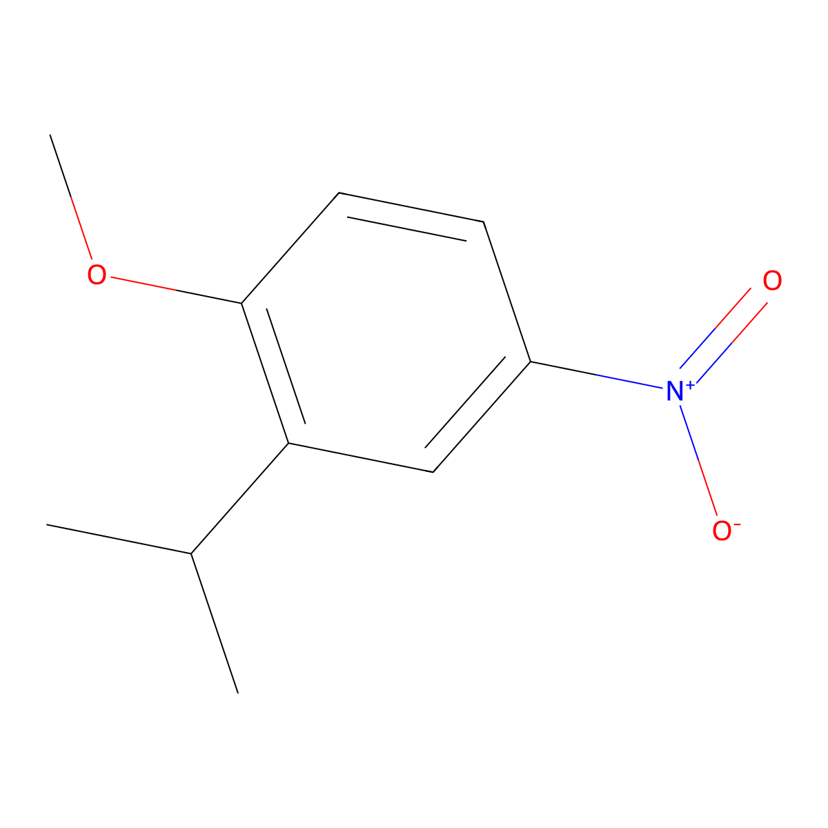 2-Isopropyl-1-methoxy-4-nitrobenzene molecular structure, CAS 1706-81-6