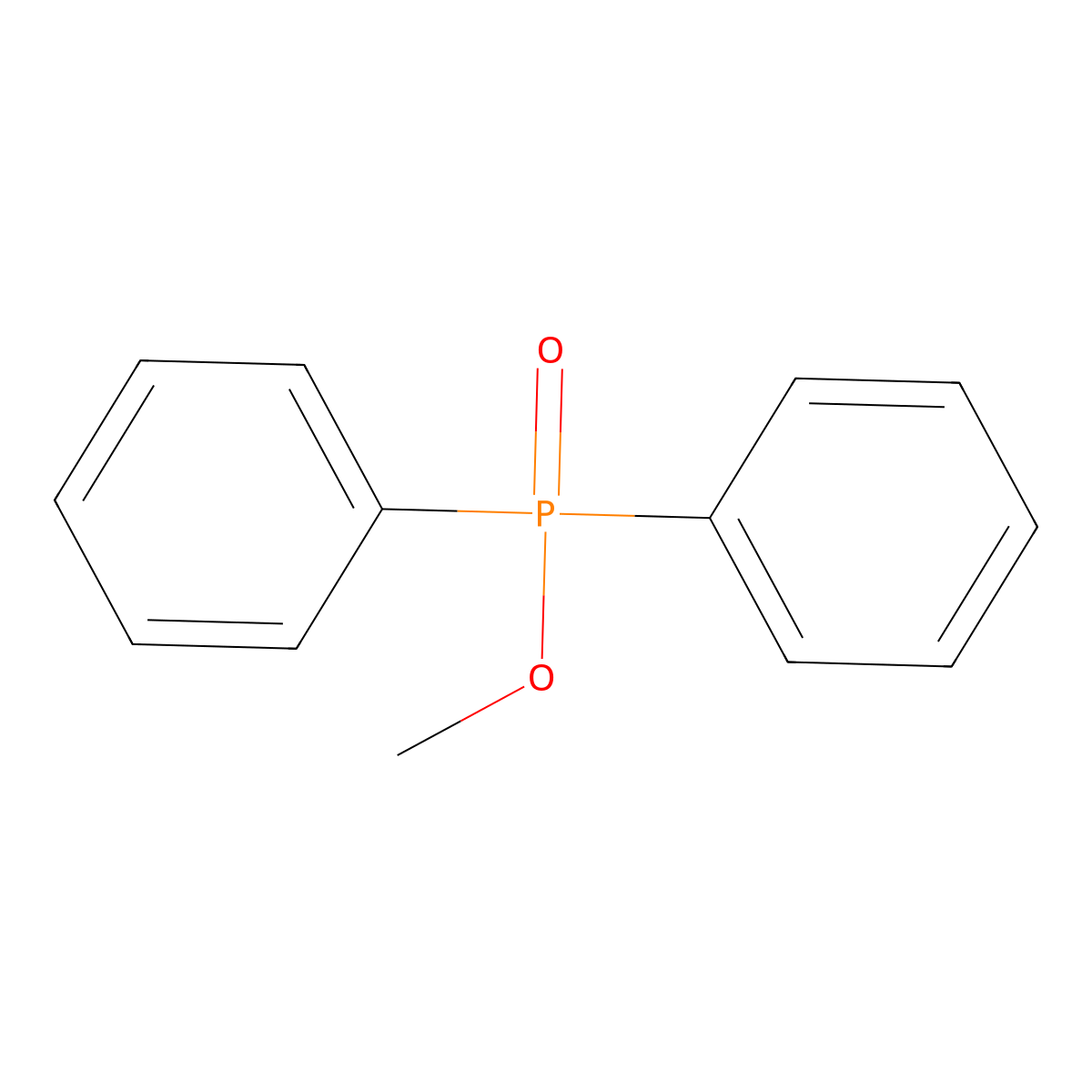 Methyl diphenylphosphinate molecular structure, CAS 1706-90-7