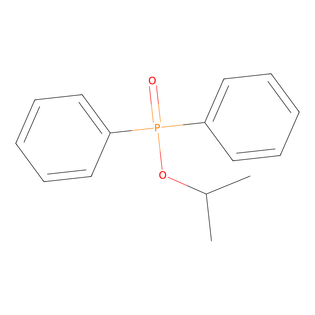 Isopropyl diphenylphosphinate molecular structure, CAS 1706-91-8