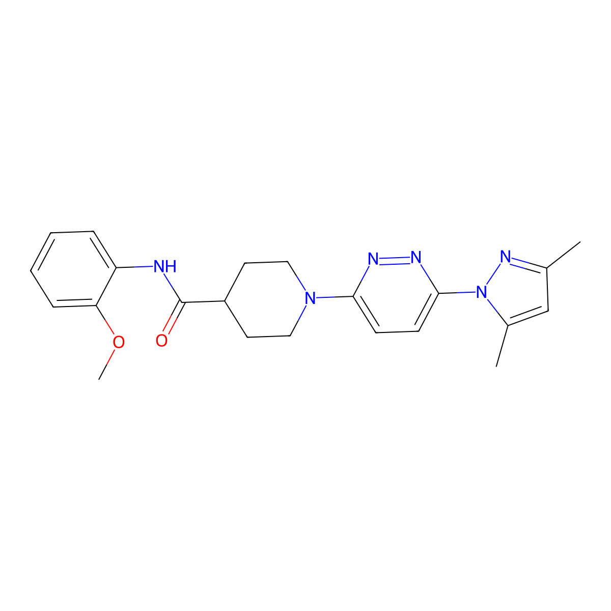 1-(6-(3,5-dimethyl-1H-pyrazol-1-yl)pyridazin-3-yl)-N-(2-methoxyphenyl)piperidine-4-carboxamide molecular structure, CAS 1706013-88-8