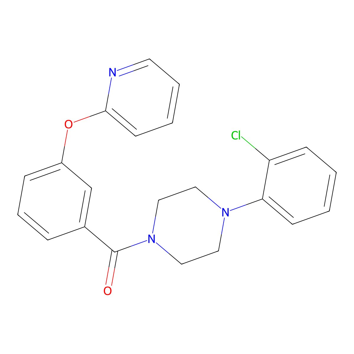 1-(2-Chlorophenyl)-4-[3-(pyridin-2-yloxy)benzoyl]piperazine molecular structure, CAS 1706014-01-8