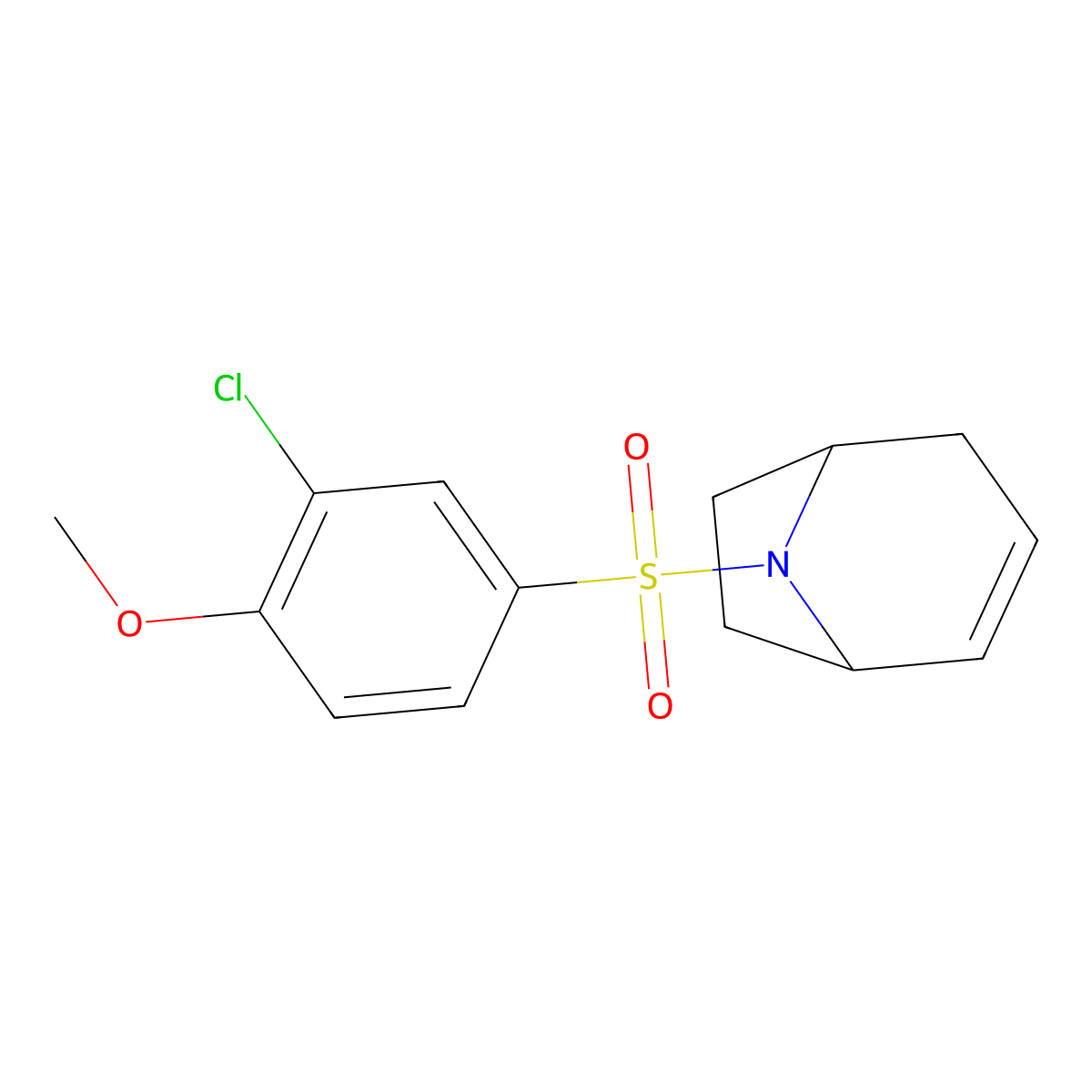 8-(3-Chloro-4-methoxybenzenesulfonyl)-8-azabicyclo[3.2.1]oct-2-ene molecular structure, CAS 1706052-64-3