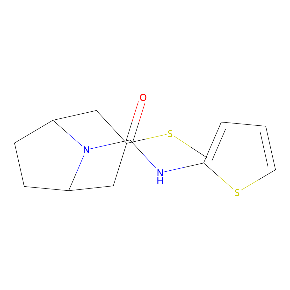 (1R,5S)-3-(methylthio)-N-(thiophen-2-yl)-8-azabicyclo[3.2.1]octane-8-carboxamide molecular structure, CAS 1706065-67-9