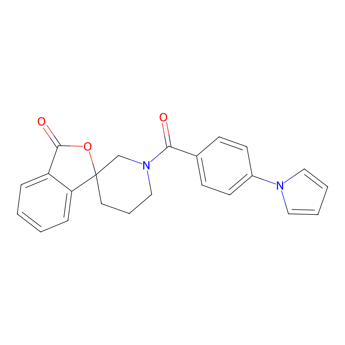 1'-(4-(1H-pyrrol-1-yl)benzoyl)-3H-spiro[isobenzofuran-1,3'-piperidin]-3-one molecular structure, CAS 1706069-62-6