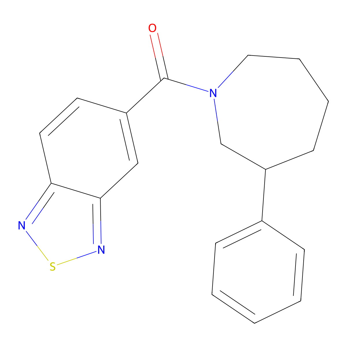 Benzo[c][1,2,5]thiadiazol-5-yl(3-phenylazepan-1-yl)methanone molecular structure, CAS 1706069-90-0