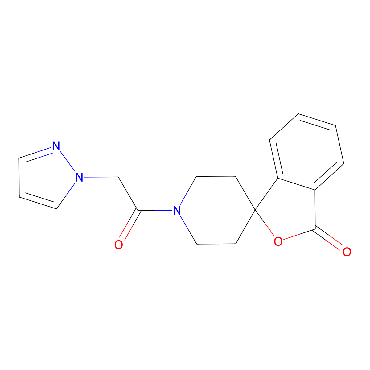 1'-[2-(1H-pyrazol-1-yl)acetyl]-3H-spiro[2-benzofuran-1,4'-piperidine]-3-one molecular structure, CAS 1706073-12-2