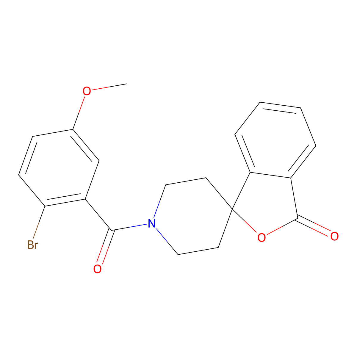 1'-(2-bromo-5-methoxybenzoyl)-3H-spiro[2-benzofuran-1,4'-piperidine]-3-one molecular structure, CAS 1706073-14-4