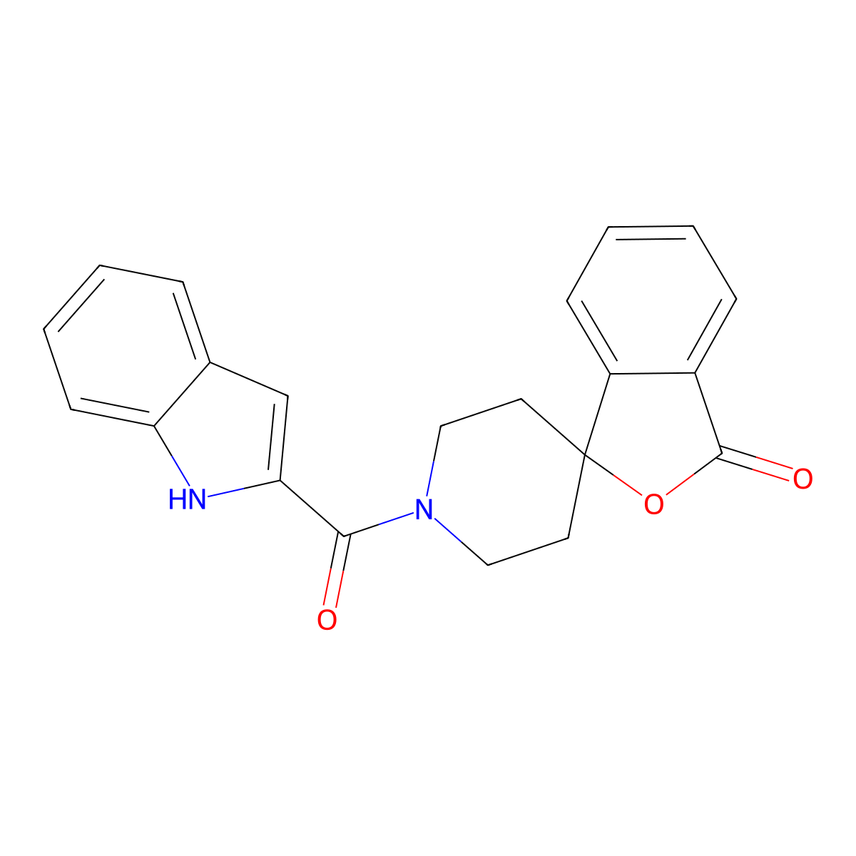 1'-(1H-indole-2-carbonyl)-3H-spiro[2-benzofuran-1,4'-piperidine]-3-one molecular structure, CAS 1706073-50-8