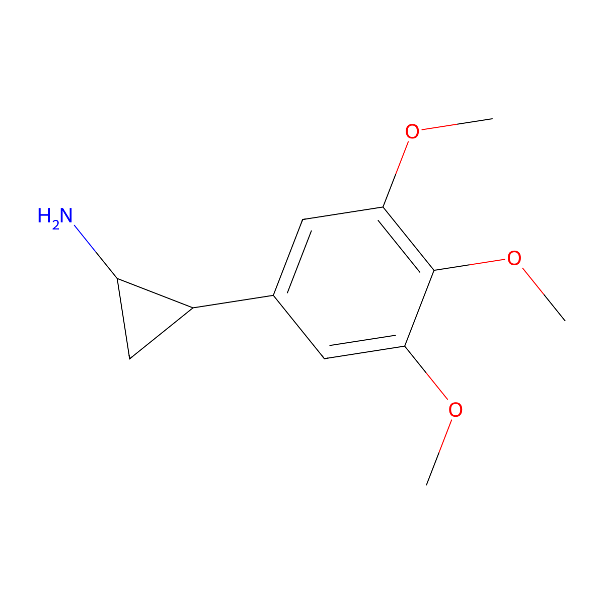 Cyclopropanamine, 2-(3,4,5-trimethoxyphenyl)- molecular structure, CAS 17061-21-1