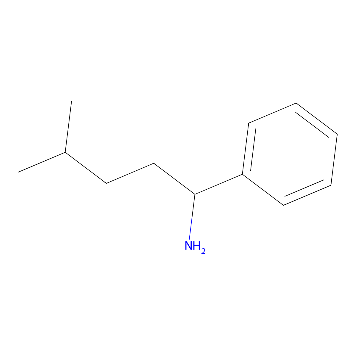 Benzylamine, alpha-isopentyl-, (+)- molecular structure, CAS 17061-54-0