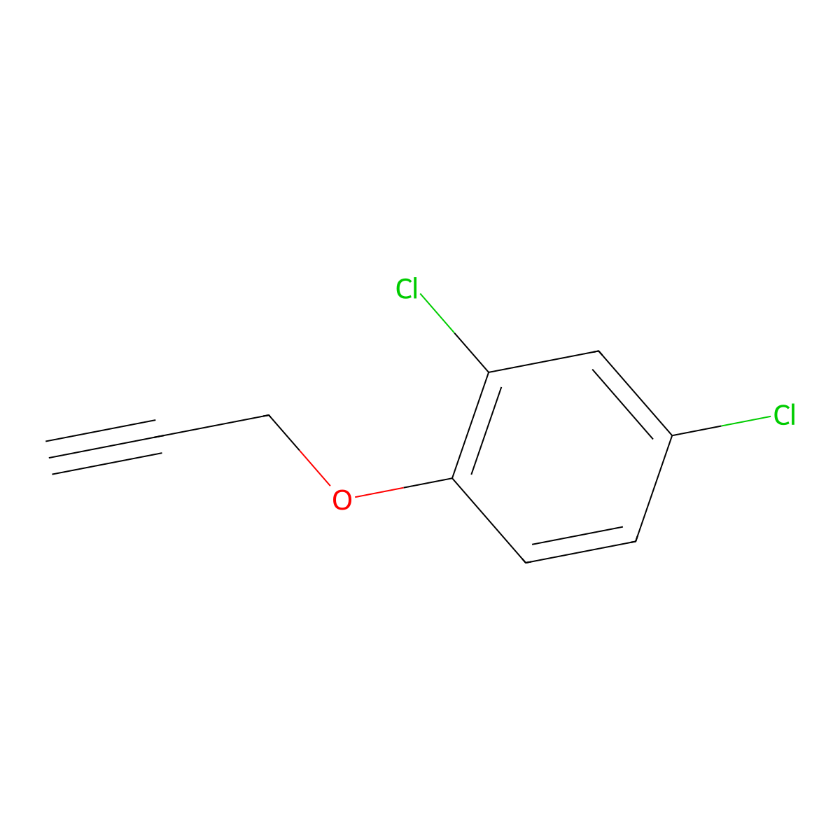 Benzene, 2,4-dichloro-1-(2-propynyloxy)- molecular structure, CAS 17061-90-4