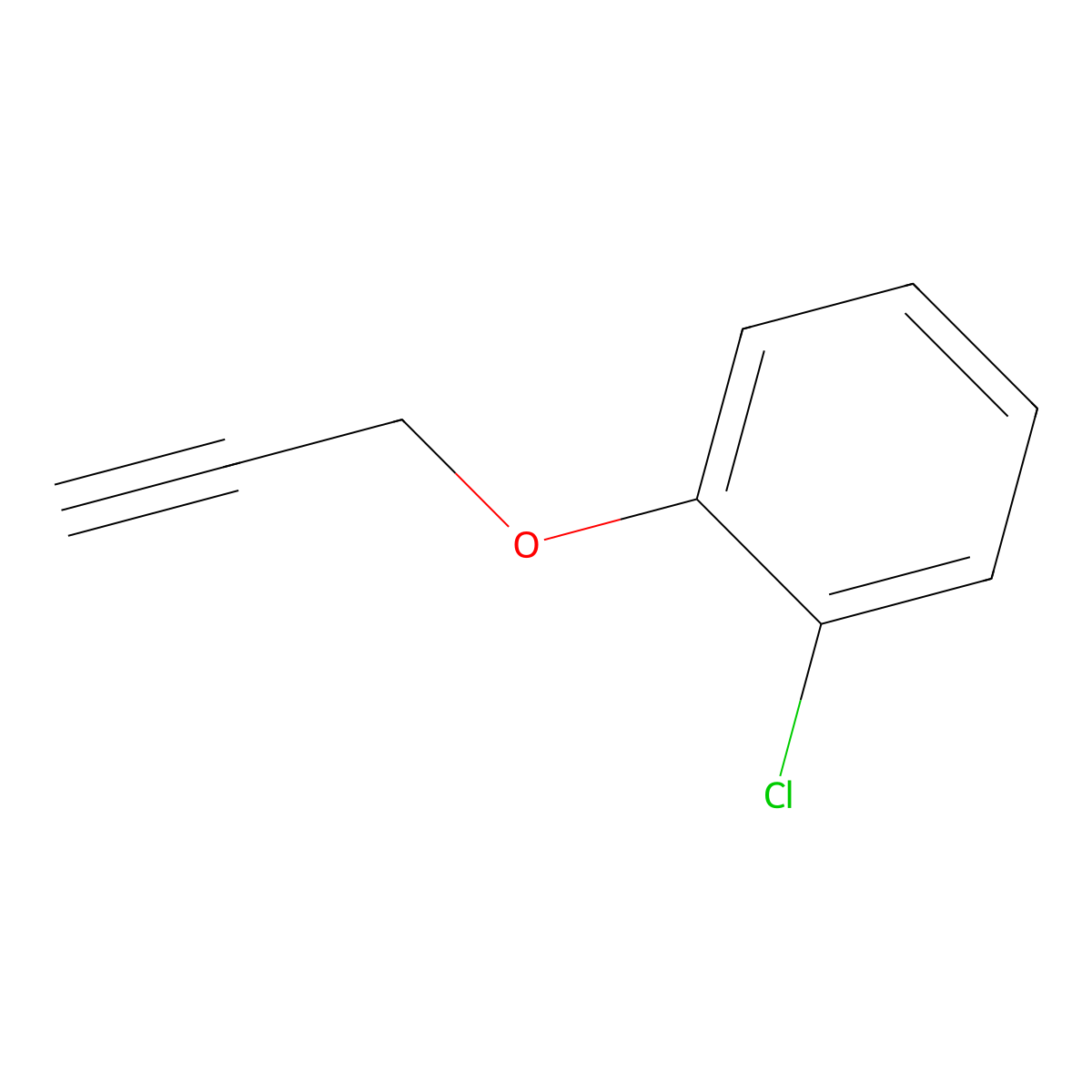 1-Chloro-2-(prop-2-yn-1-yloxy)benzene molecular structure, CAS 17061-92-6