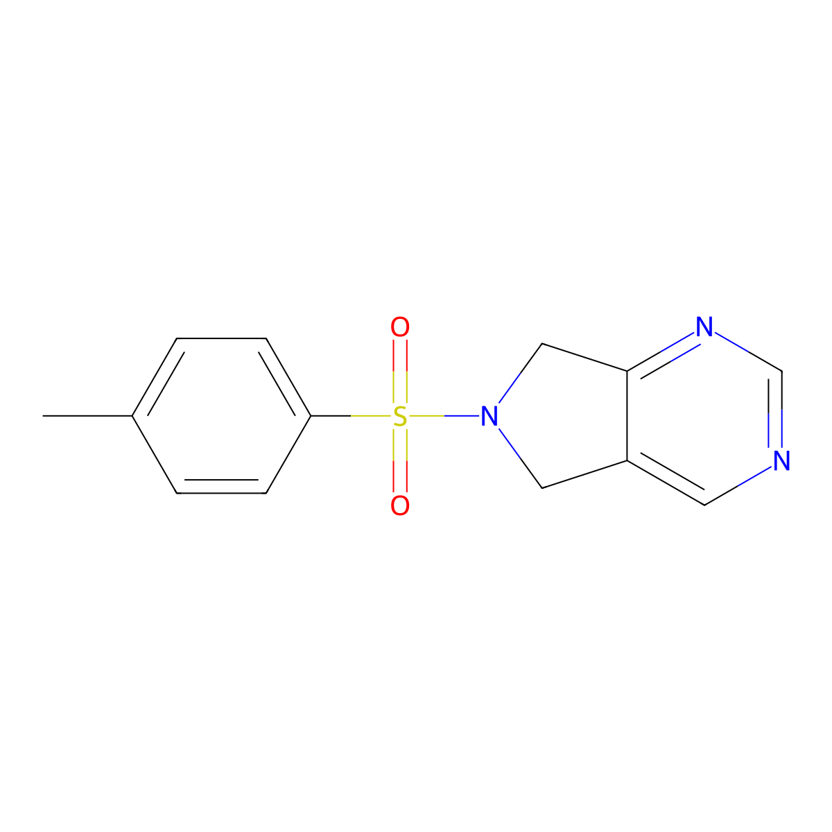 6-tosyl-6,7-dihydro-5H-pyrrolo[3,4-d]pyrimidine molecular structure, CAS 1706135-07-0
