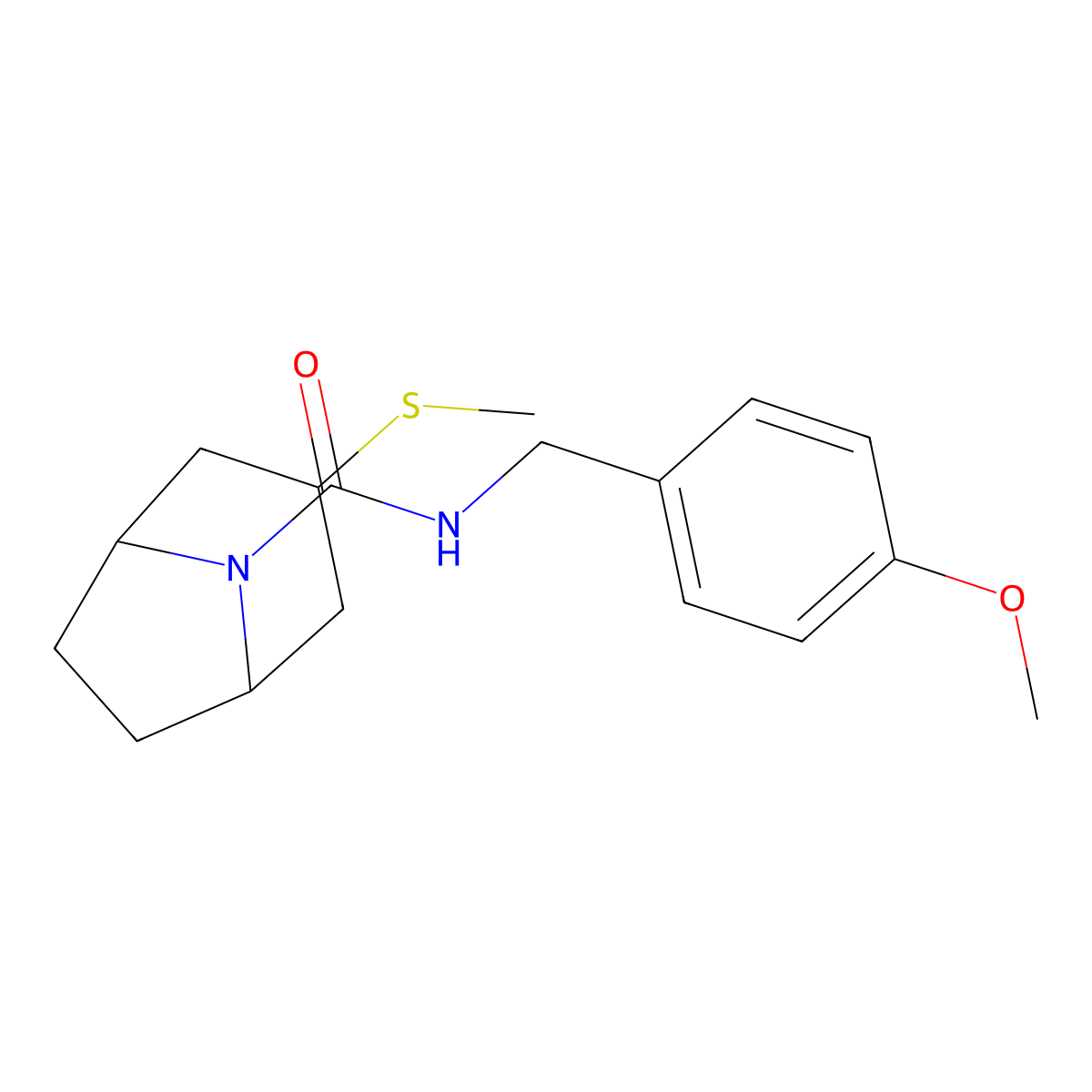 (1R,5S)-N-(4-methoxybenzyl)-3-(methylthio)-8-azabicyclo[3.2.1]octane-8-carboxamide molecular structure, CAS 1706142-78-0