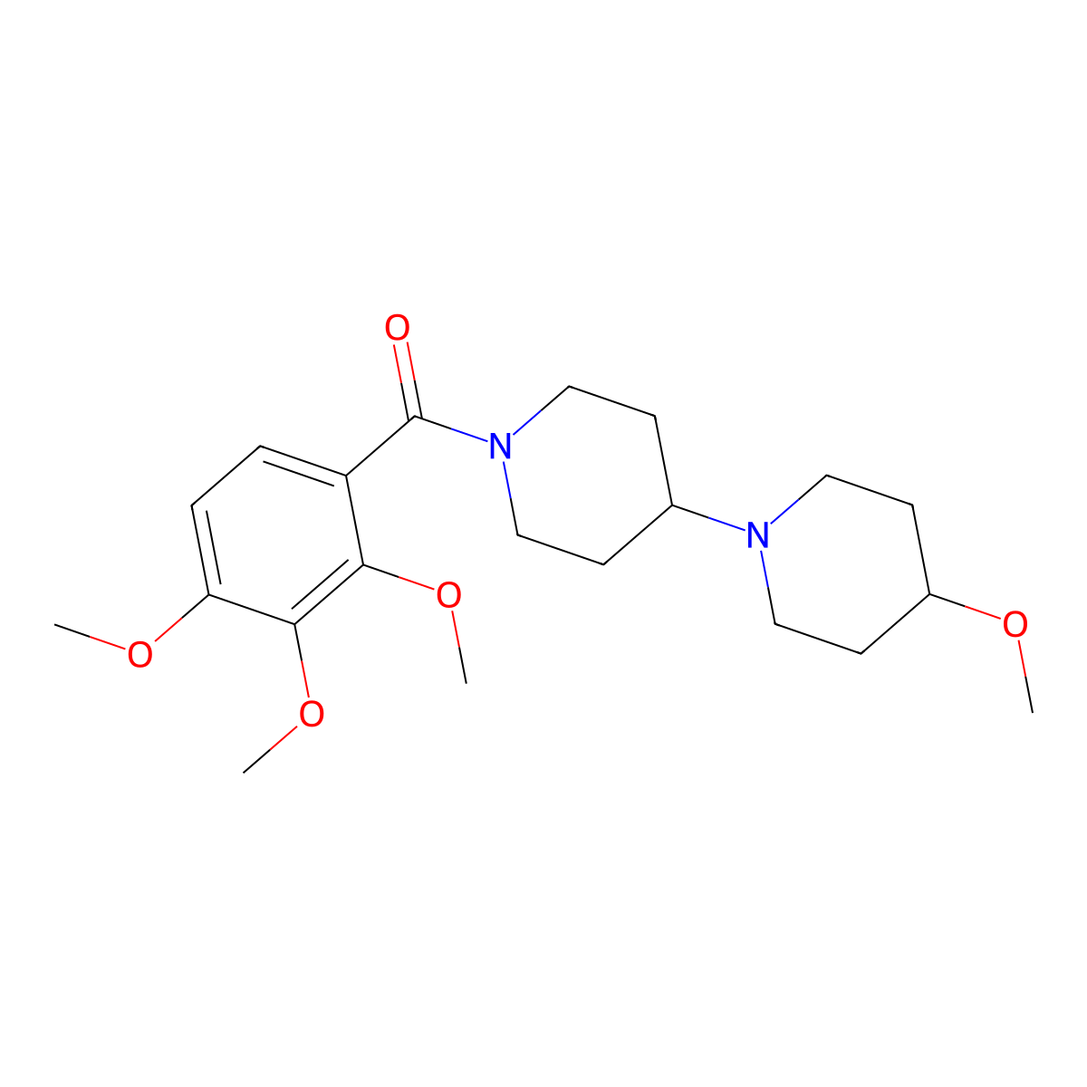 4-Methoxy-1'-(2,3,4-trimethoxybenzoyl)-1,4'-bipiperidine molecular structure, CAS 1706143-83-0