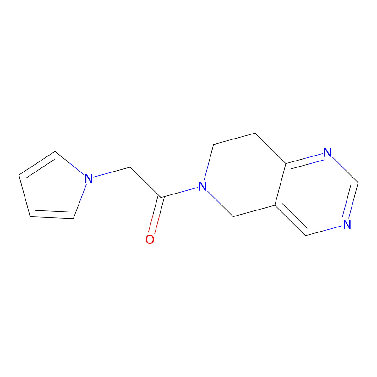 1-(7,8-dihydropyrido[4,3-d]pyrimidin-6(5H)-yl)-2-(1H-pyrrol-1-yl)ethanone molecular structure, CAS 1706150-49-3