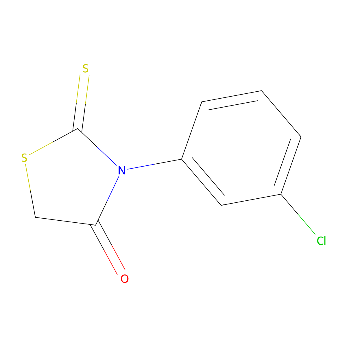 Rhodanine, 3-(m-chlorophenyl)- molecular structure, CAS 17062-65-6