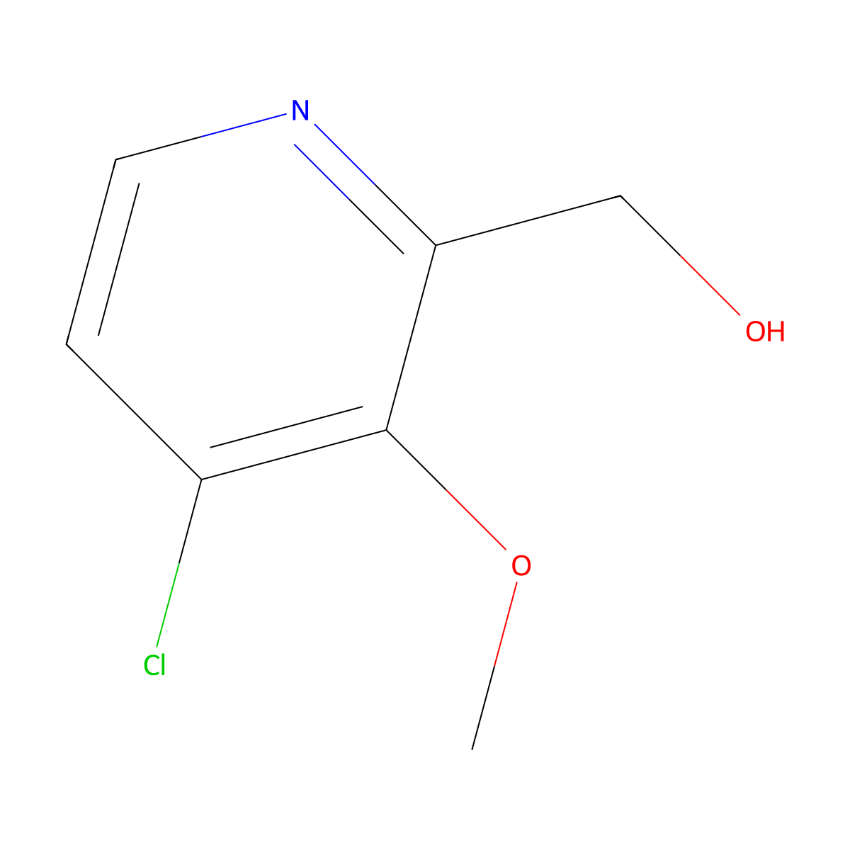 (4-Chloro-3-methoxypyridin-2-yl)methanol molecular structure, CAS 170621-85-9