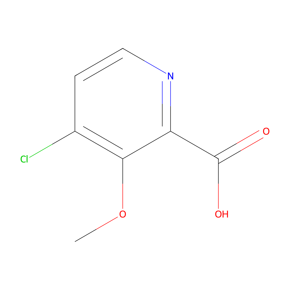 4-Chloro-3-methoxypyridine-2-carboxylic acid molecular structure, CAS 170621-86-0