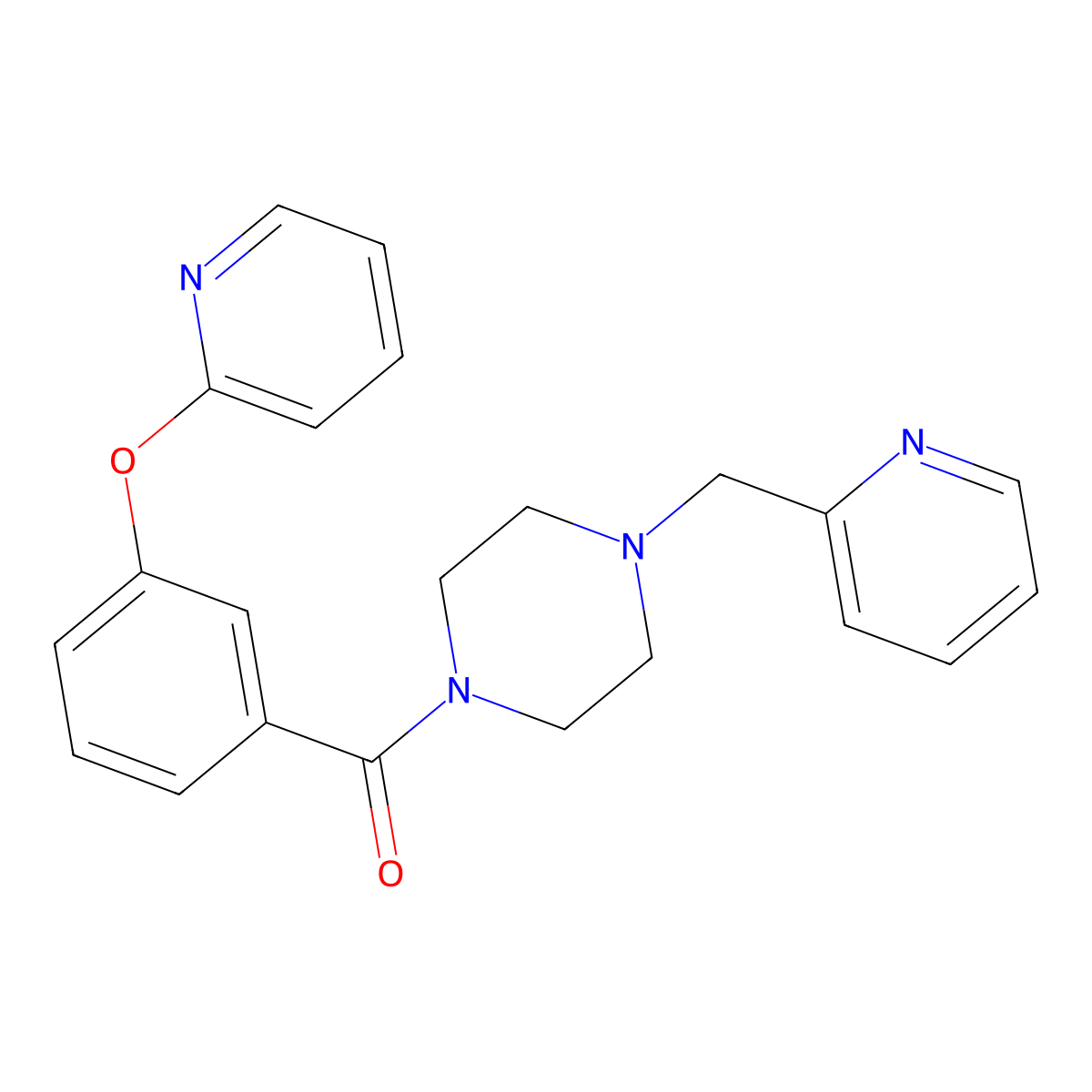 1-[(Pyridin-2-yl)methyl]-4-[3-(pyridin-2-yloxy)benzoyl]piperazine molecular structure, CAS 1706212-91-0