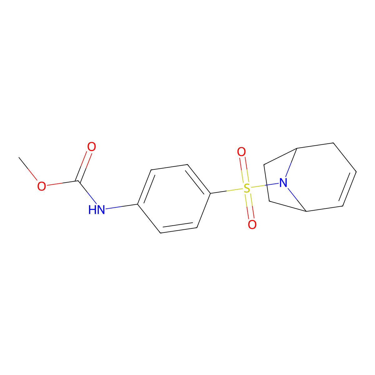 methyl (4-((1R,5S)-8-azabicyclo[3.2.1]oct-2-en-8-ylsulfonyl)phenyl)carbamate molecular structure, CAS 1706224-61-4