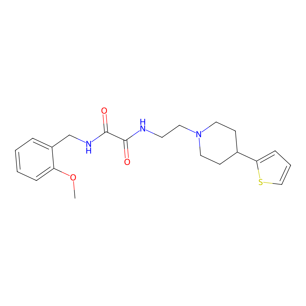 N1-(2-methoxybenzyl)-N2-(2-(4-(thiophen-2-yl)piperidin-1-yl)ethyl)oxalamide molecular structure, CAS 1706248-93-2