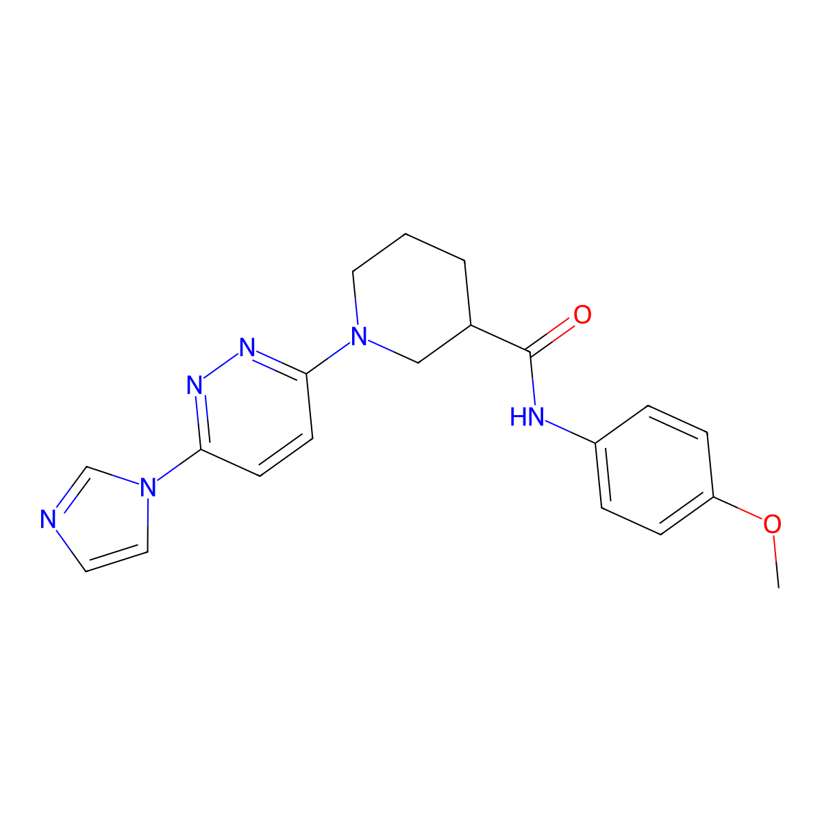 1-[6-(1H-imidazol-1-yl)pyridazin-3-yl]-N-(4-methoxyphenyl)piperidine-3-carboxamide molecular structure, CAS 1706253-20-4