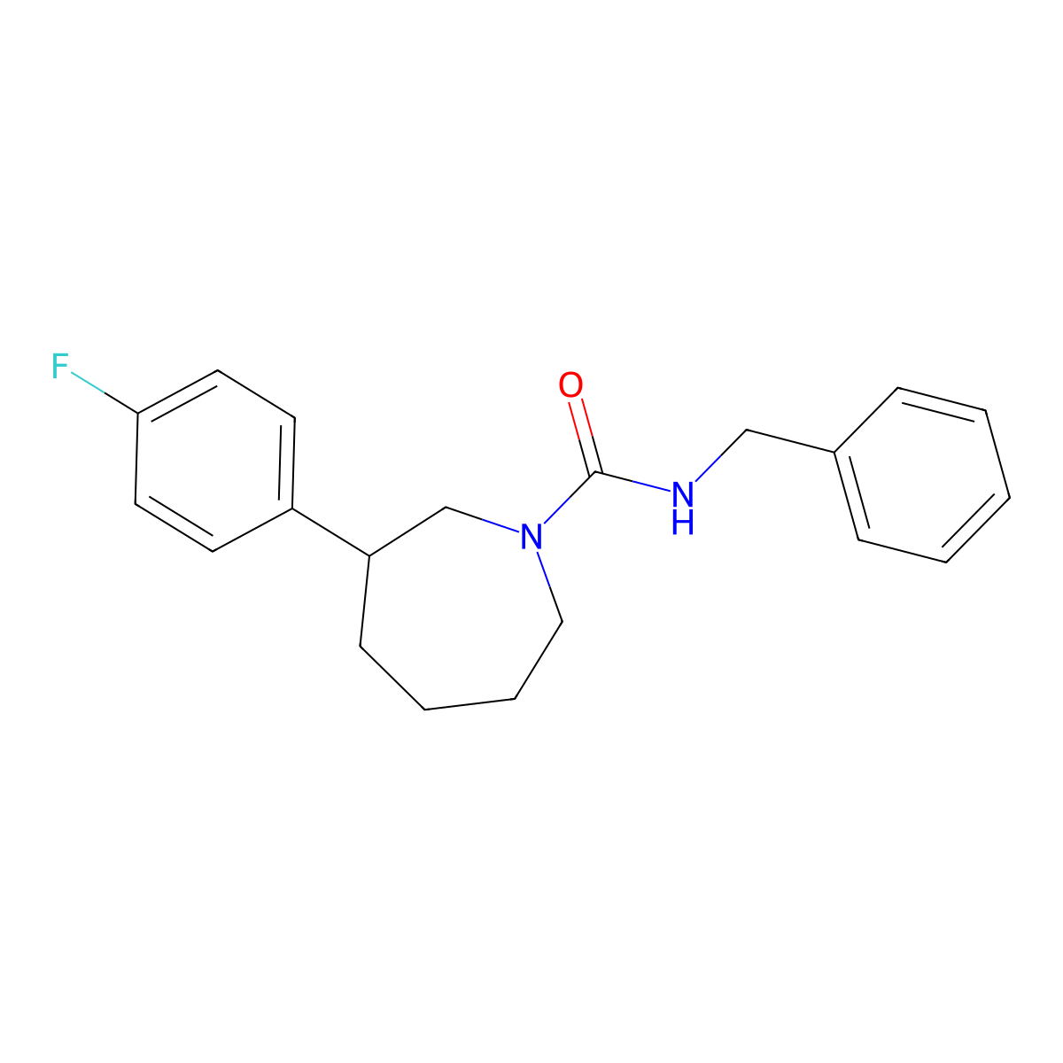 N-benzyl-3-(4-fluorophenyl)azepane-1-carboxamide molecular structure, CAS 1706259-90-6