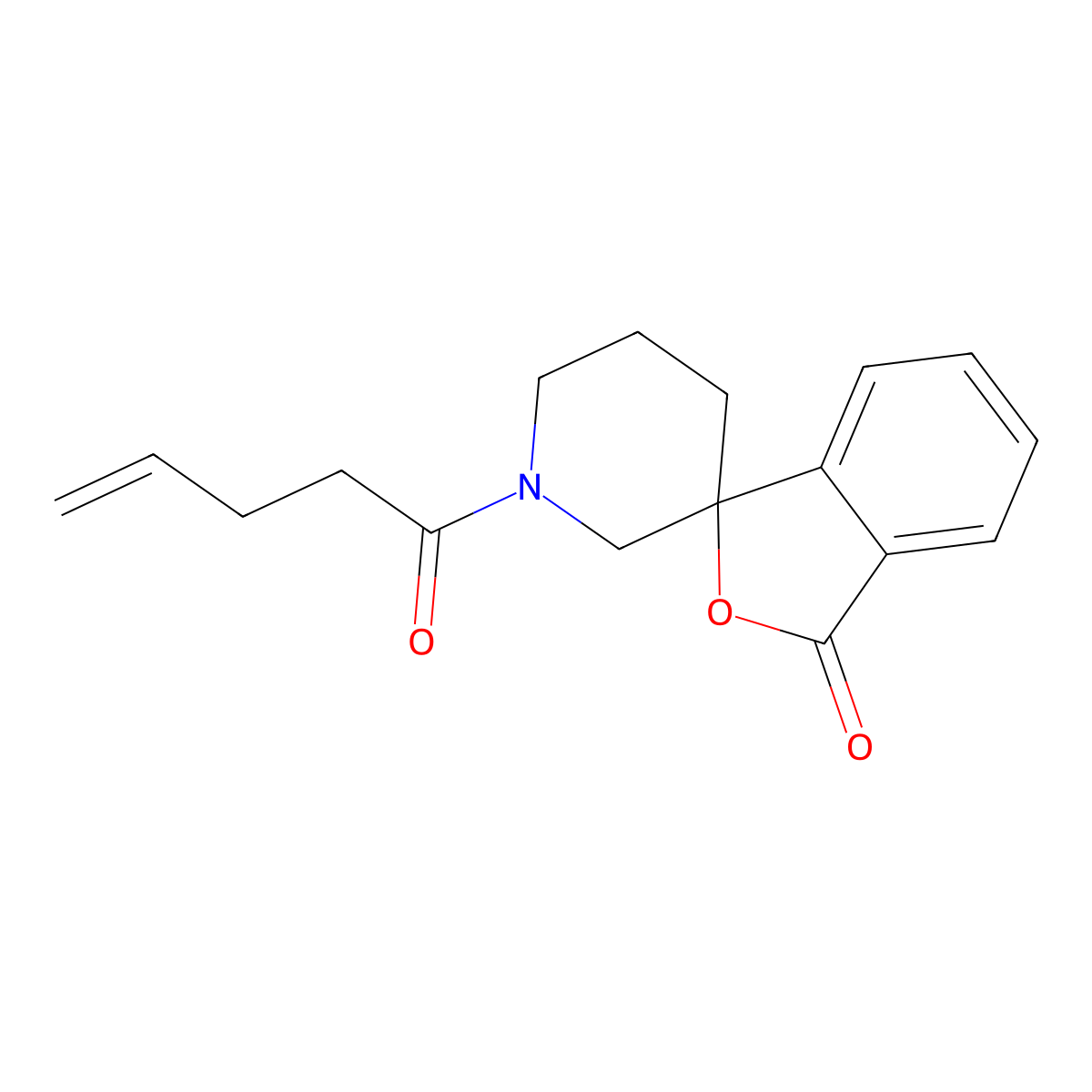1'-(pent-4-enoyl)-3H-spiro[isobenzofuran-1,3'-piperidin]-3-one molecular structure, CAS 1706263-44-6
