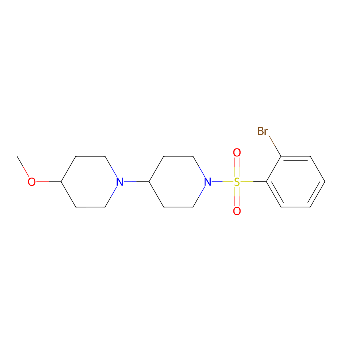 1'-(2-Bromobenzenesulfonyl)-4-methoxy-1,4'-bipiperidine molecular structure, CAS 1706273-82-6