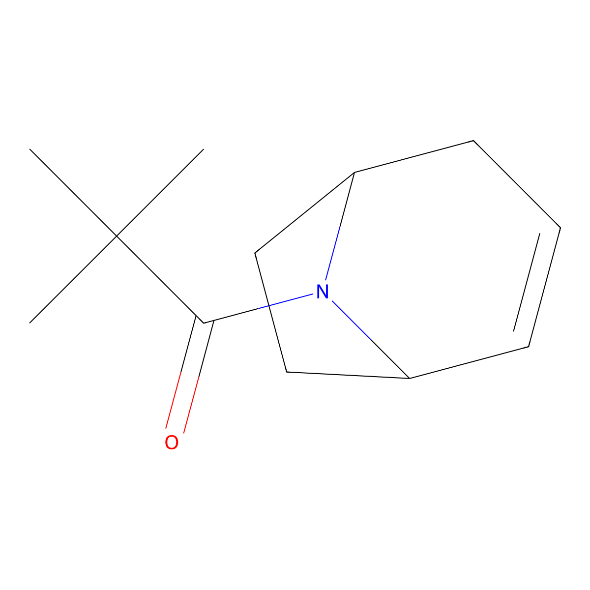 1-{8-Azabicyclo[3.2.1]oct-2-en-8-yl}-2,2-dimethylpropan-1-one molecular structure, CAS 1706275-74-2