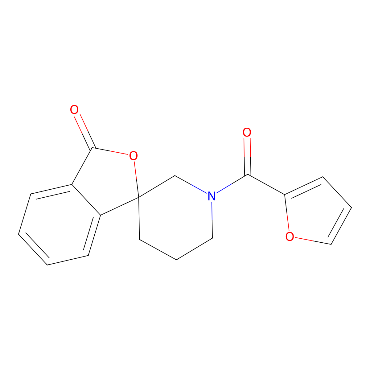 1'-(furan-2-carbonyl)-3H-spiro[2-benzofuran-1,3'-piperidine]-3-one molecular structure, CAS 1706277-61-3