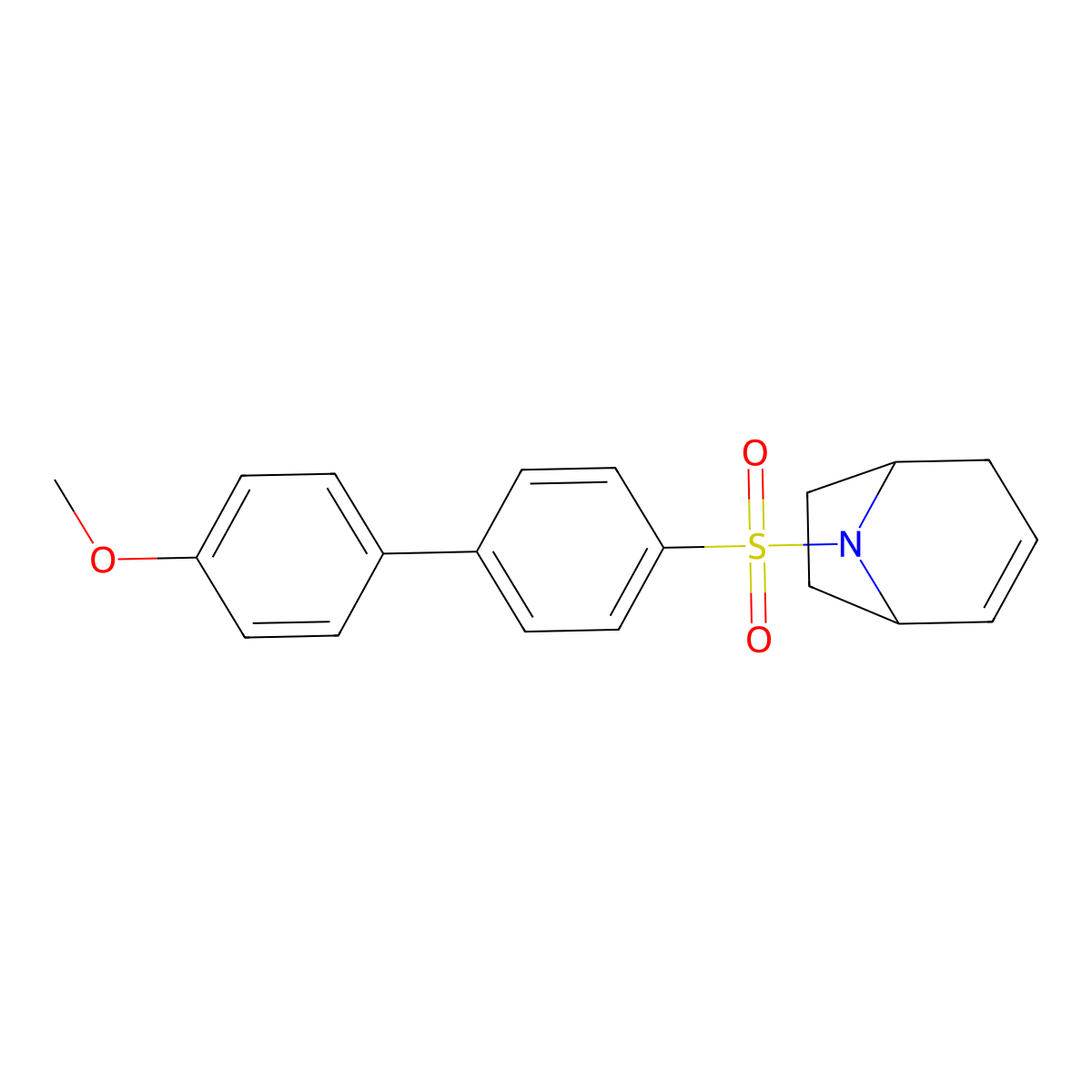 (1R,5S)-8-((4'-methoxy-[1,1'-biphenyl]-4-yl)sulfonyl)-8-azabicyclo[3.2.1]oct-2-ene molecular structure, CAS 1706301-62-3