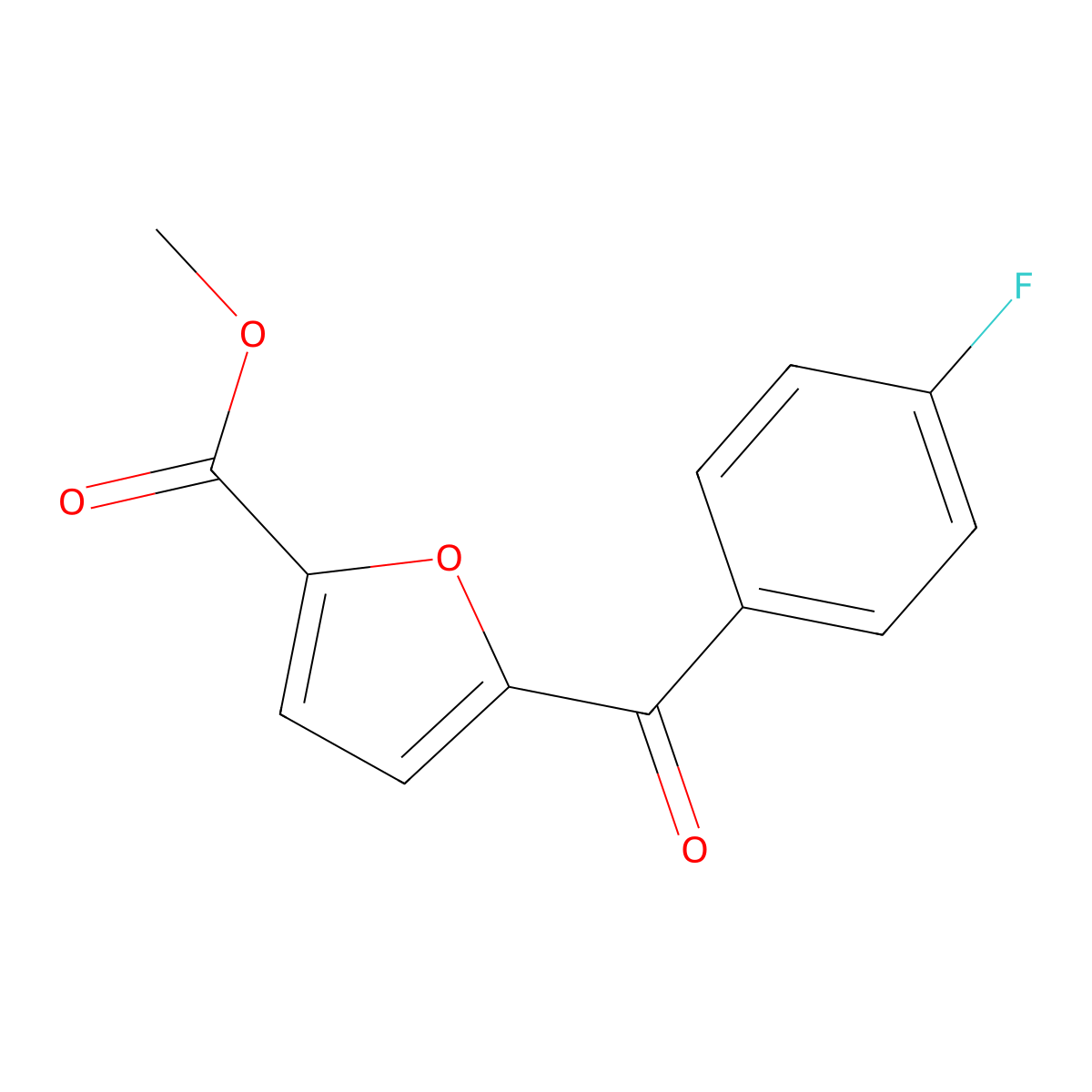 Methyl 5-(4-fluorobenzoyl)furan-2-carboxylate molecular structure, CAS 170632-16-3
