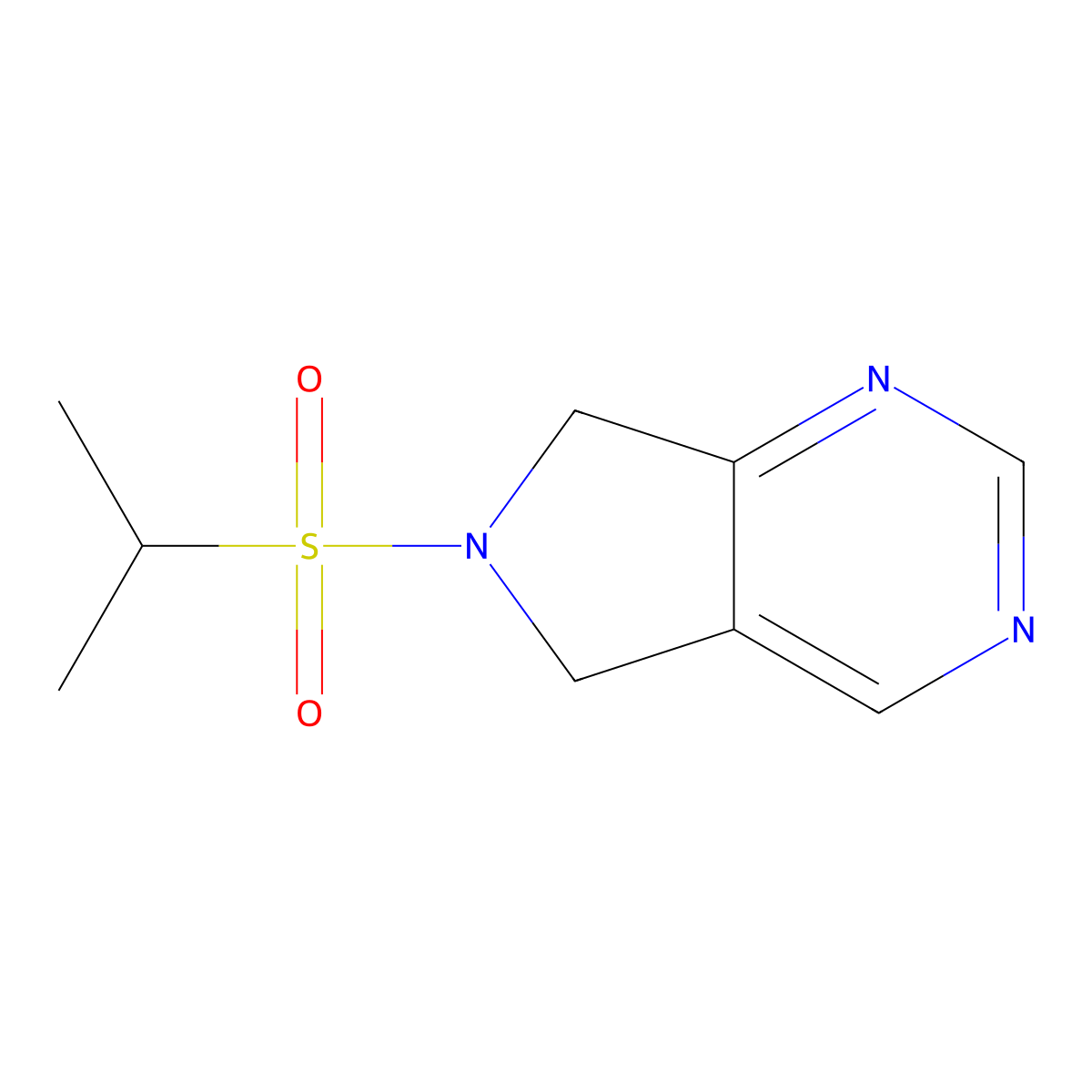 6-(isopropylsulfonyl)-6,7-dihydro-5H-pyrrolo[3,4-d]pyrimidine molecular structure, CAS 1706329-59-0